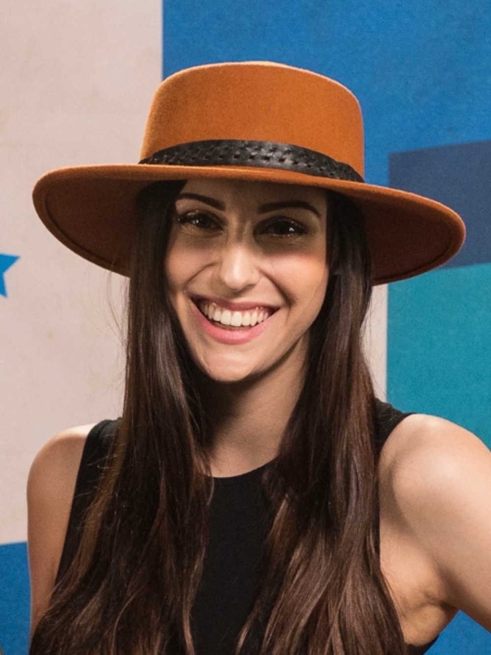 Topshop Burnt Orange Wide Brim Hat